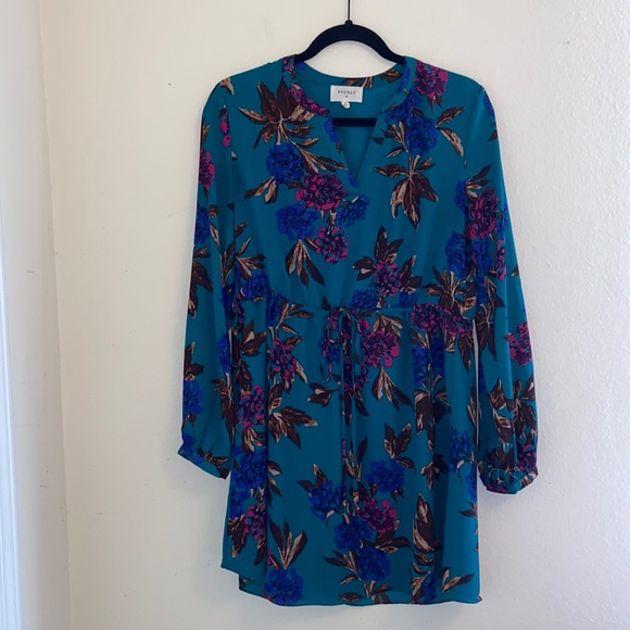 Everly Floral 3/4 Sleeve Dress - Picture 1 of 7